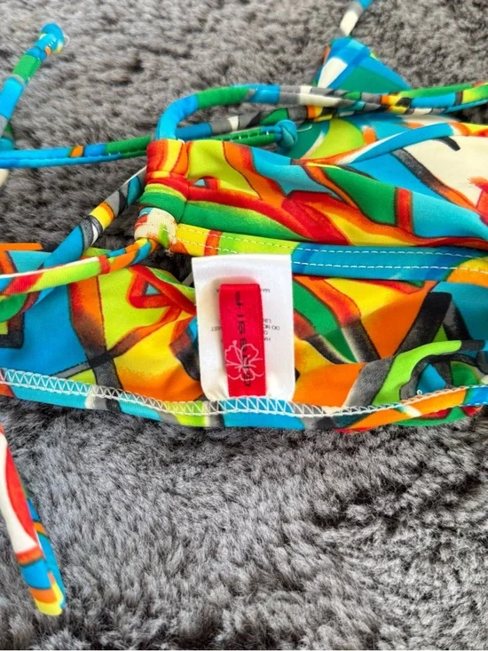 y2k graffiti print bikini top - Picture 3 of 4